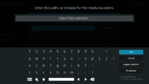 Select <None> and enter the following URL